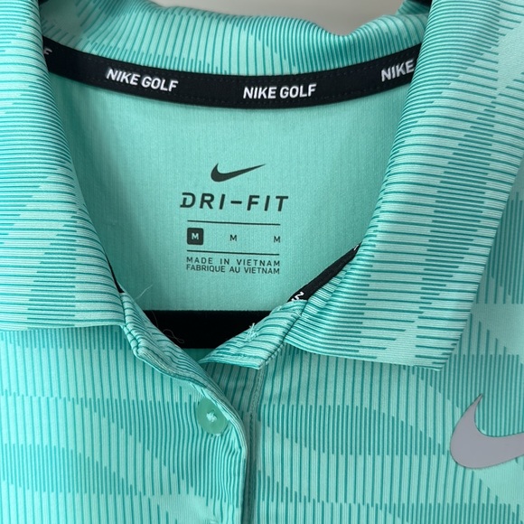 Nike Sleeveless Polo Shirt Green and Grey Medium - Picture 2 of 3